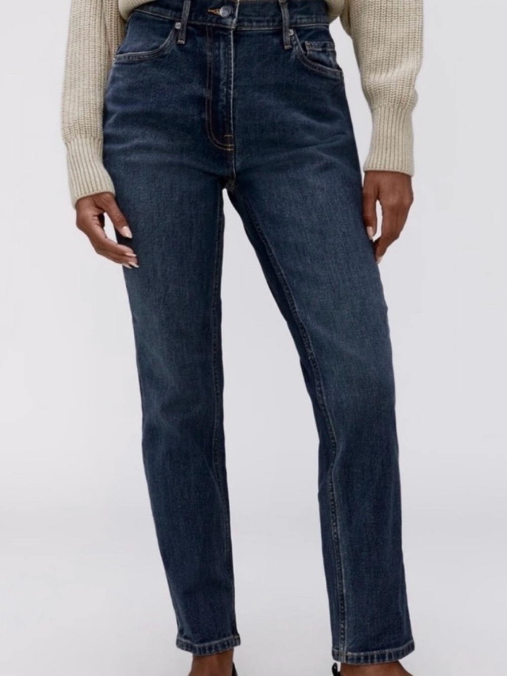 Everlane Women's Straight Leg Jeans in Dark Blue Wash